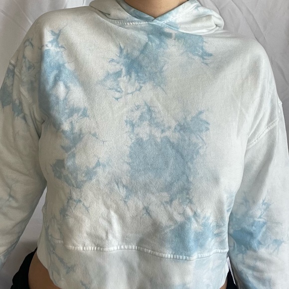 Frankie’s Bikinis Blue Tie Dye Hoodie - Picture 2 of 5